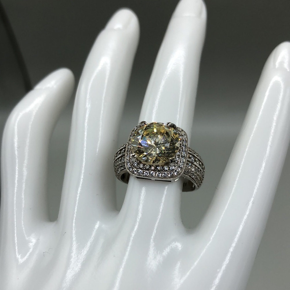 FZN Fusion Creation  Sterling Silver 925 yellow gemstone ring sz 7, fine jewelry